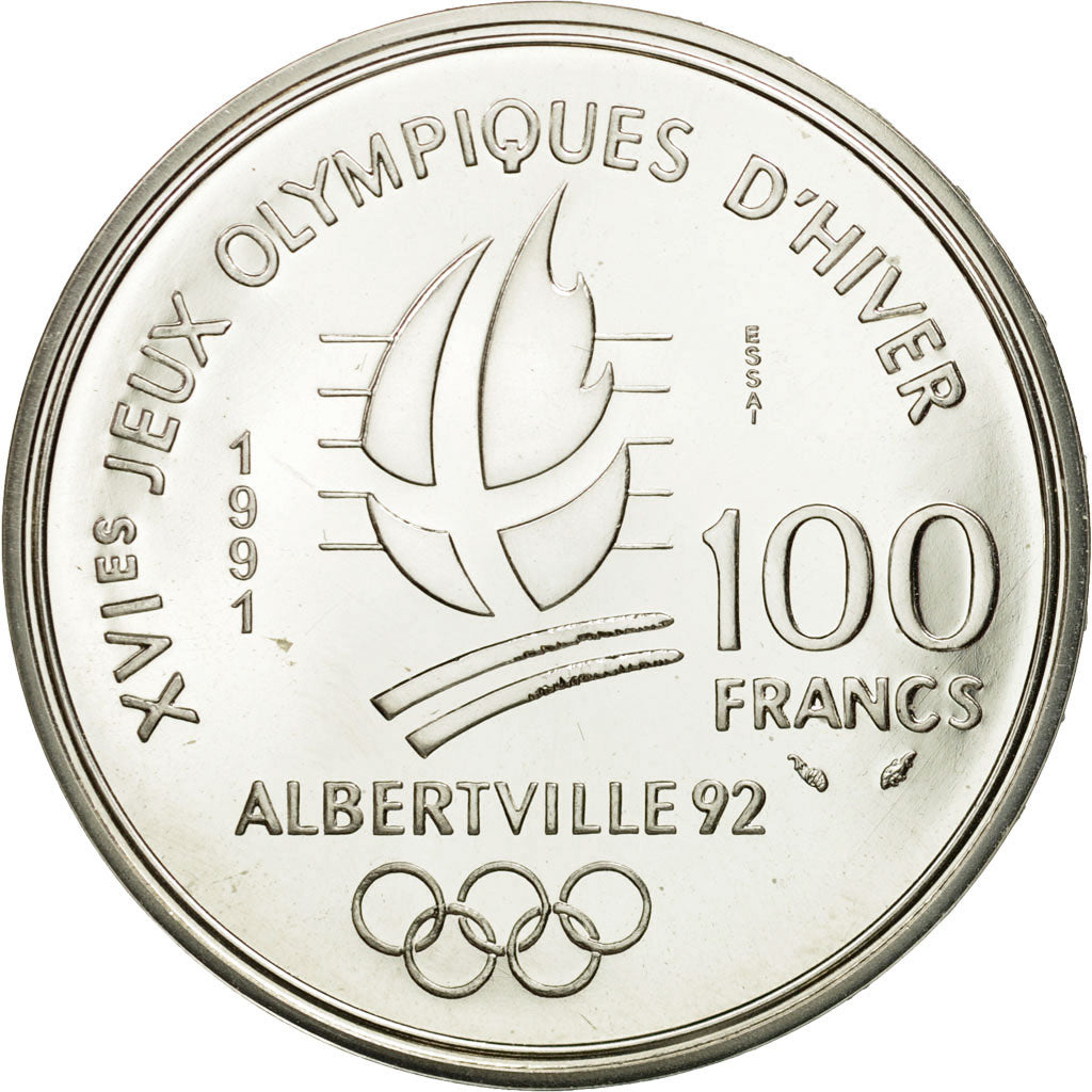 Coin, France, 100 Francs, 1991, Paris, ESSAI, MS(65-70), Silver, Gadoury:C20
