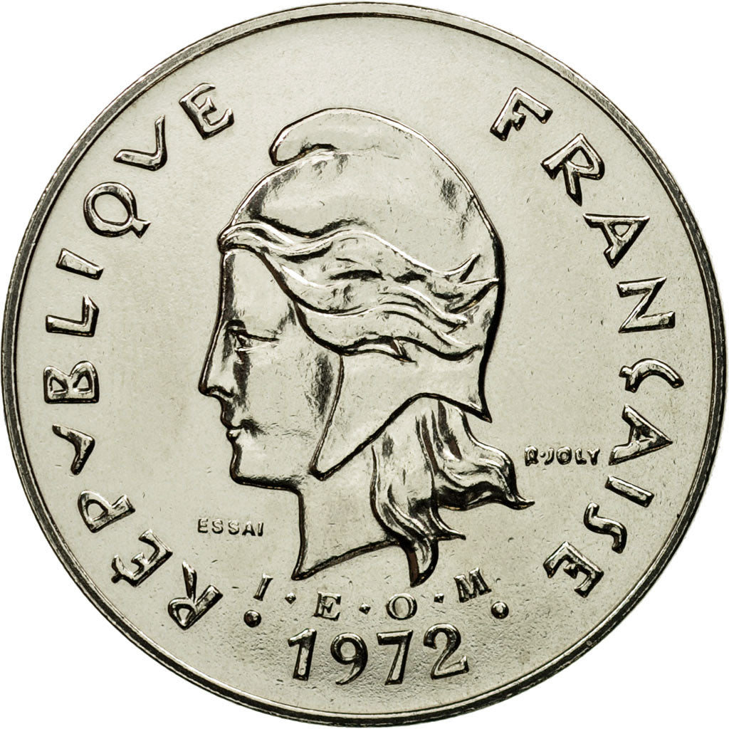 Coin, New Hebrides, 50 Francs, 1972, Paris, ESSAI, MS(63), Nickel, KM:E7