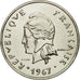 Coin, New Hebrides, 20 Francs, 1967, Paris, ESSAI, MS(63), Nickel, KM:E3