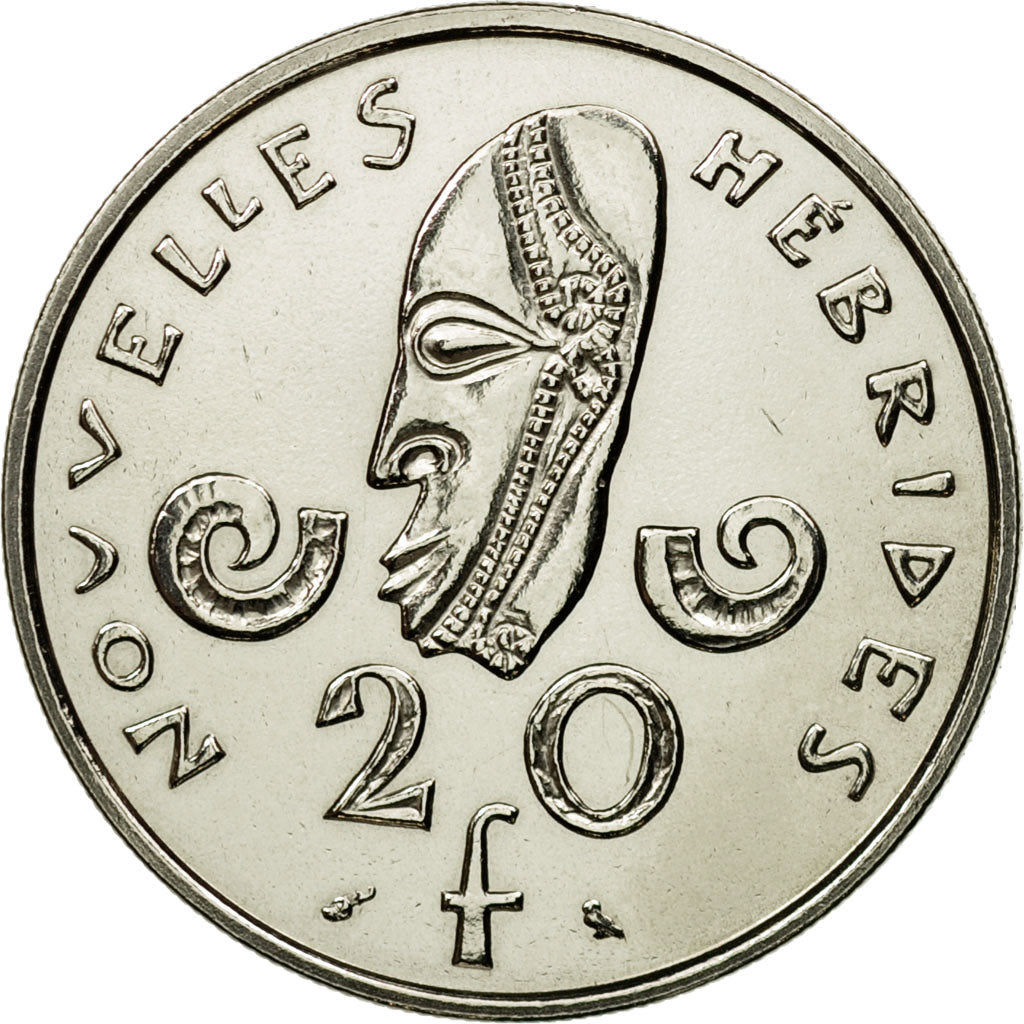 Coin, New Hebrides, 20 Francs, 1967, Paris, ESSAI, MS(63), Nickel, KM:E3