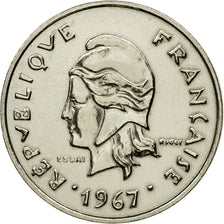 Coin, New Hebrides, 10 Francs, 1967, Paris, ESSAI, MS(64), Nickel, KM:E2
