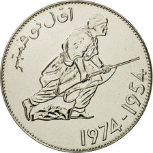 Coin, Algeria, 5 Dinars, 1974, Paris, ESSAI, MS(63), Nickel, KM:E6