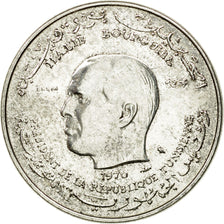 Monnaie, Tunisie, Habib Bourguiba, Dinar, 1970, Paris, ESSAI, SUP+, Argent