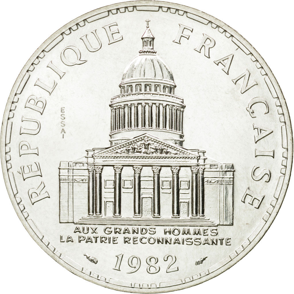 Coin, France, Panthéon, 100 Francs, 1982, Pessac, ESSAI, MS(65-70), Silver