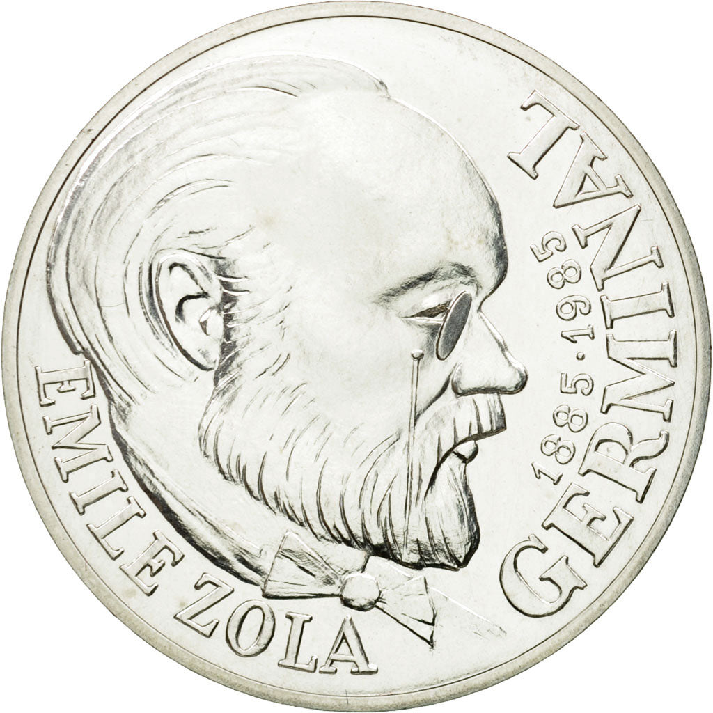 Coin, France, Zola, 100 Francs, 1985, Pessac, ESSAI, MS(65-70), Silver, KM:E131