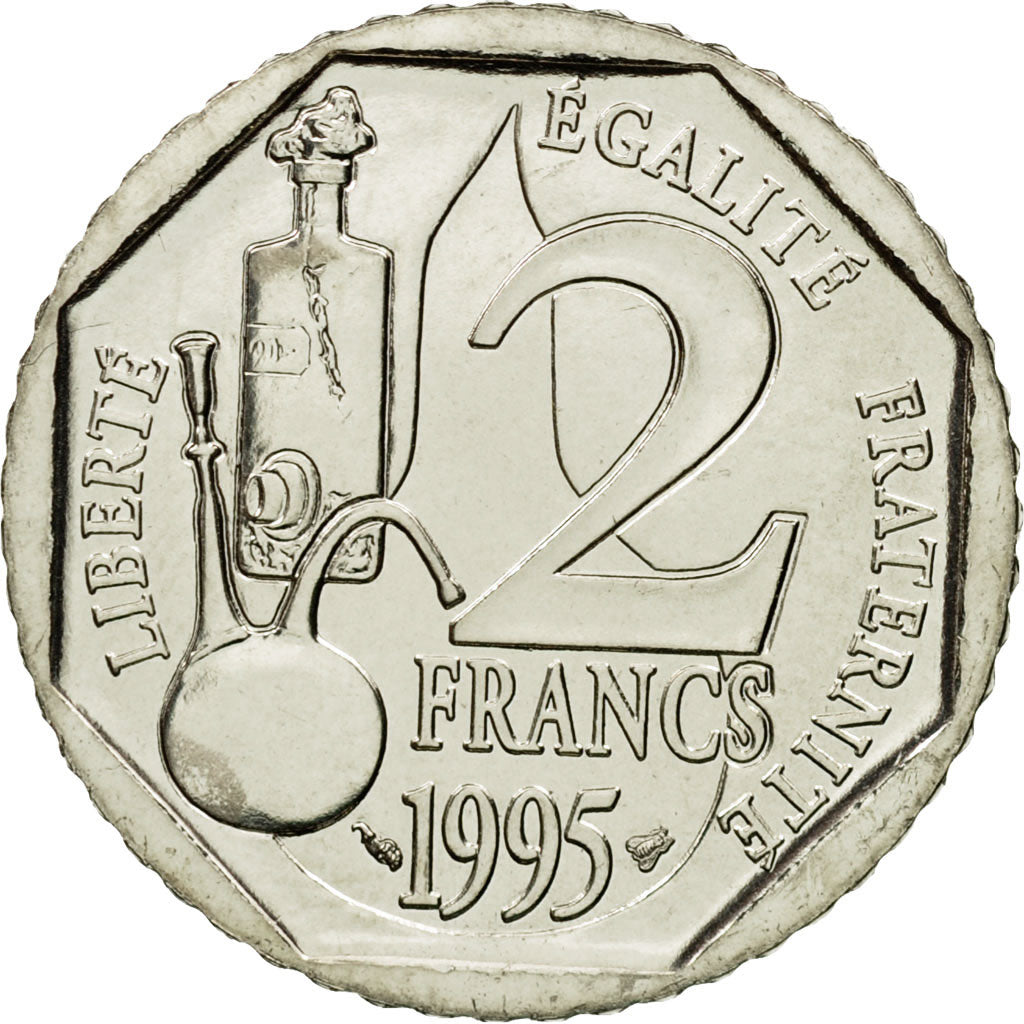 Munten, Frankrijk, Pasteur, 2 Francs, 1995, Pessac, ESSAI, FDC, Nickel, KM:1119