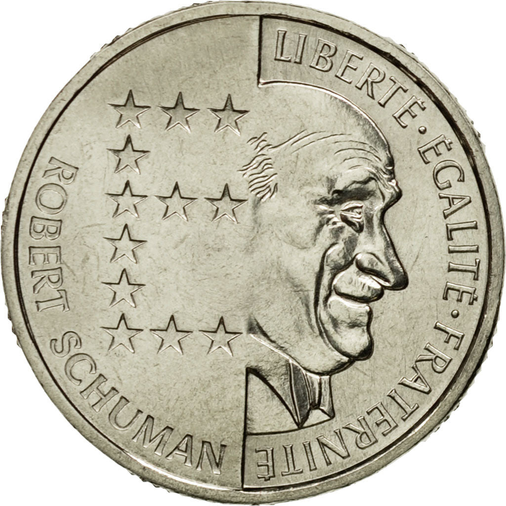 Coin, France, Schuman, 10 Francs, 1986, Pessac, ESSAI, MS(65-70), Nickel
