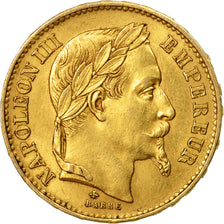 Coin, France, Napoleon III, 20 Francs, 1869, Paris, AU(55-58), Gold