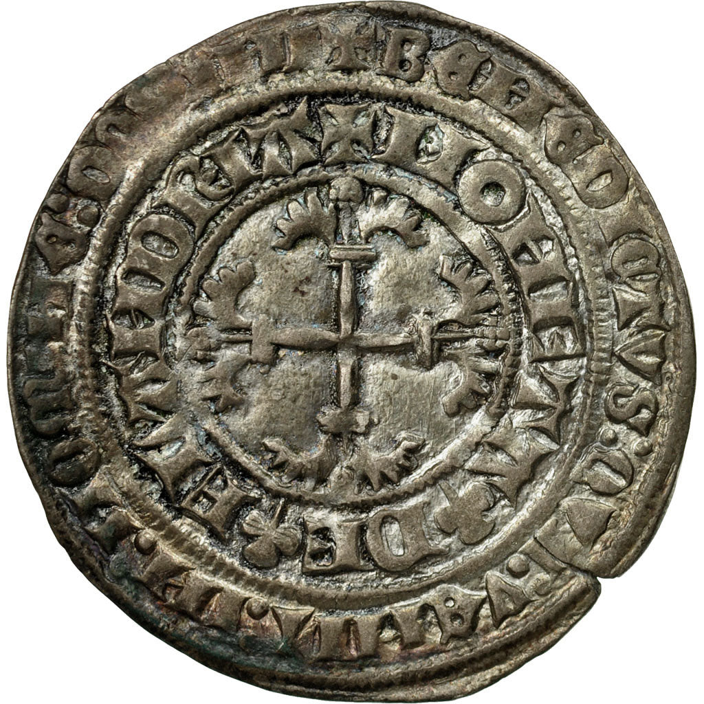 Coin, Flanders, Louis de Male, Double gros ou botdraeger, EF(40-45), Silver