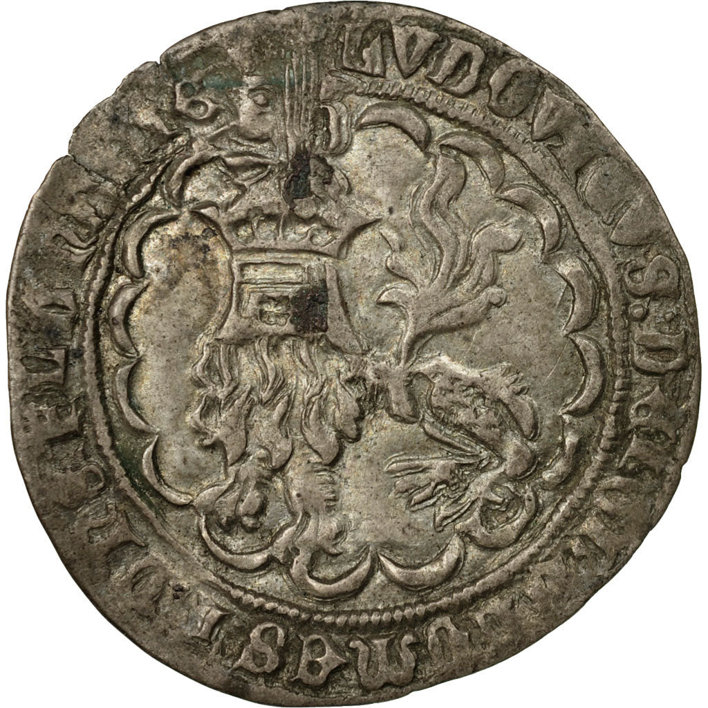 Münze, Frankreich, Flanders, Louis de Male, Double gros ou botdraeger, Double