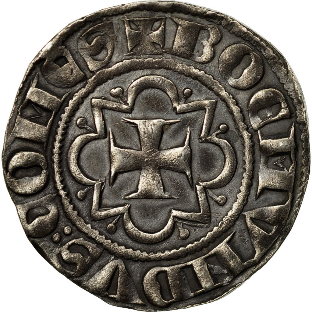 Coin, Crusader States, County of Tripoli, Bohemund VI, Gros, AU(50-53), Silver