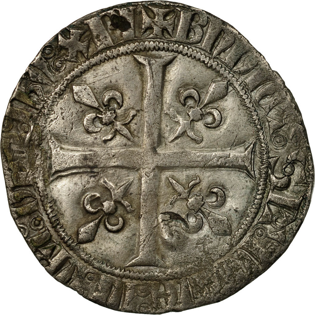 Monnaie, France, Jean II le Bon, Gros à la fleur de lis, 1358, SUP, Billon