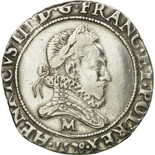 Monnaie, France, Henri III, Franc au Col Plat, 1578, Toulouse, TTB, Argent