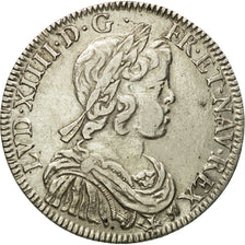 Monnaie, France, Louis XIV, 1/2 Écu à la mèche courte, 1644, Paris, TTB