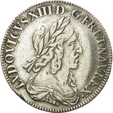 Moneta, Francia, Louis XIII, 1/4 Écu 2e poinçon de Warin, buste drapé et