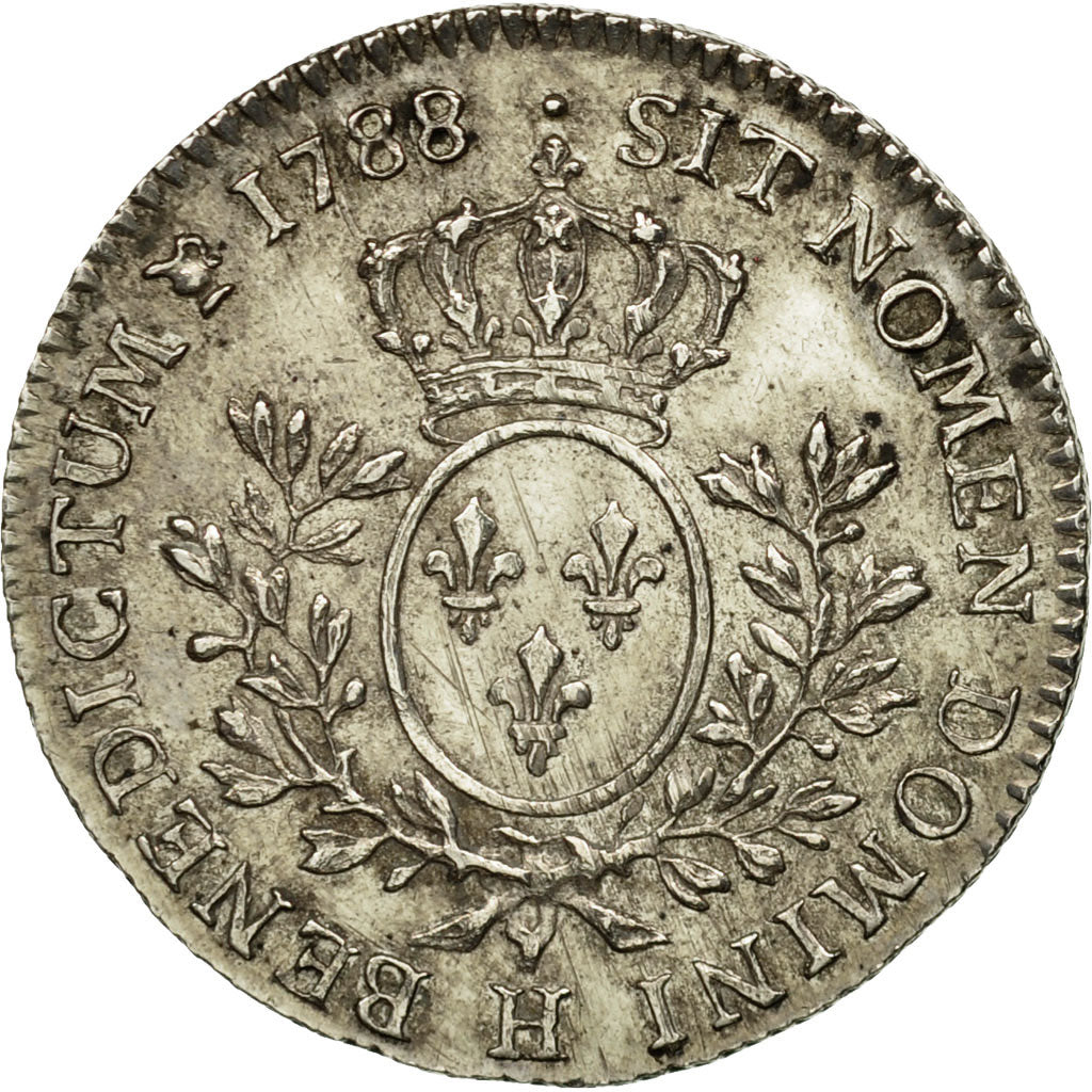 Coin, France, Louis XVI, 1/5 ECU, 1788, La Rochelle, MS(60-62), Gadoury 354