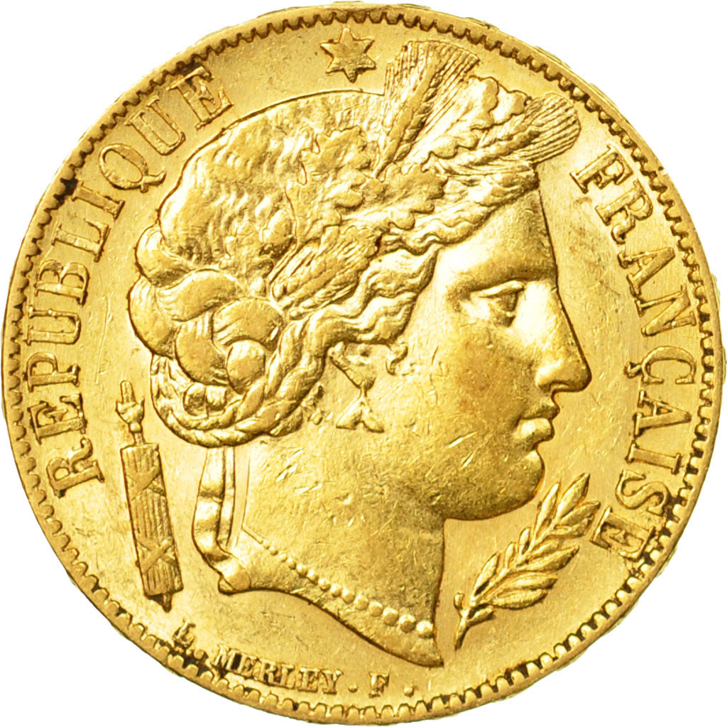 Coin, France, Cérès, 20 Francs, 1851, Paris, AU(55-58), Gold, KM:762