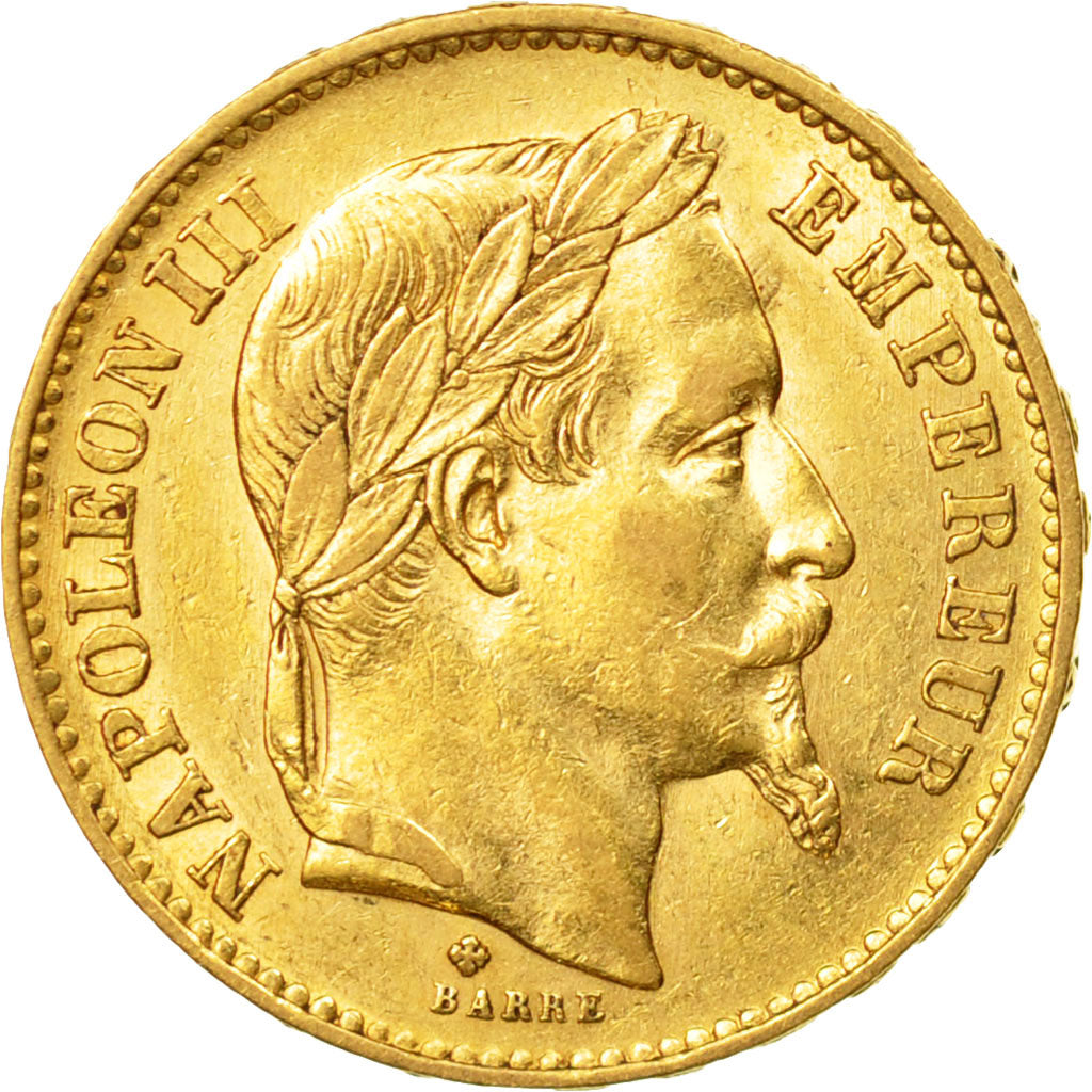 Munten, Frankrijk, Napoleon III, Napoléon III, 20 Francs, 1870, Strasbourg, PR