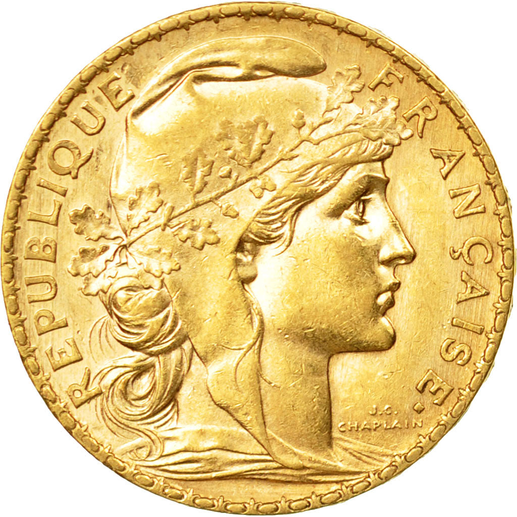 Coin, France, Marianne, 20 Francs, 1901, Paris, MS(60-62), Gold, KM:847