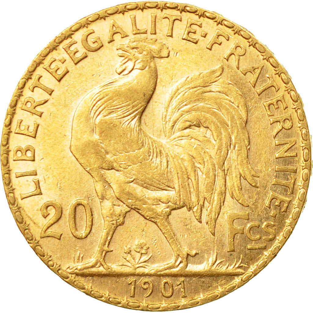 Coin, France, Marianne, 20 Francs, 1901, Paris, MS(60-62), Gold, KM:847