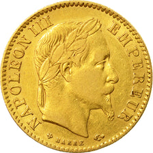 Moneda, Francia, Napoleon III, Napoléon III, 10 Francs, 1866, Strasbourg, MBC