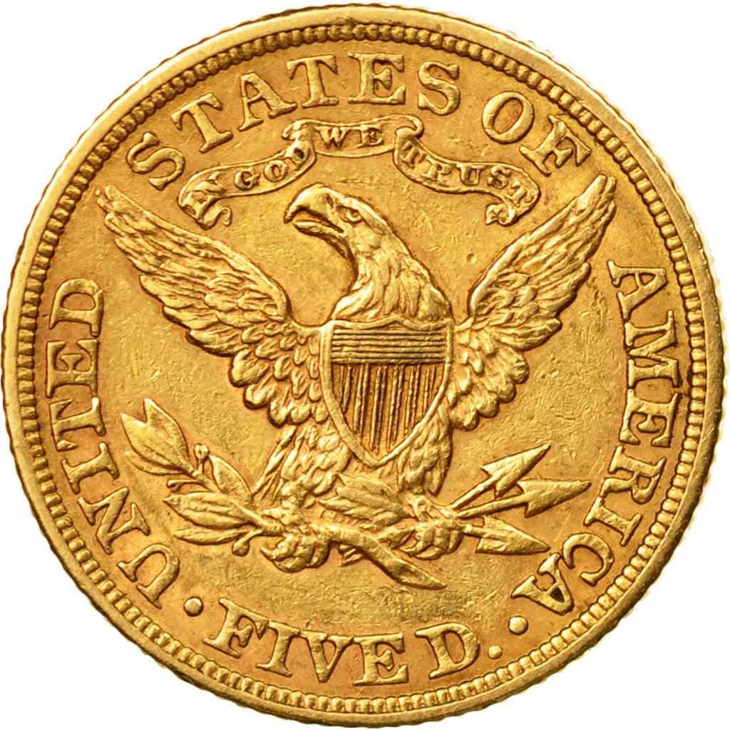 Coin, United States, 5 Dollars, Coronet Head, Philadelphia, 1885, MS(60-62)