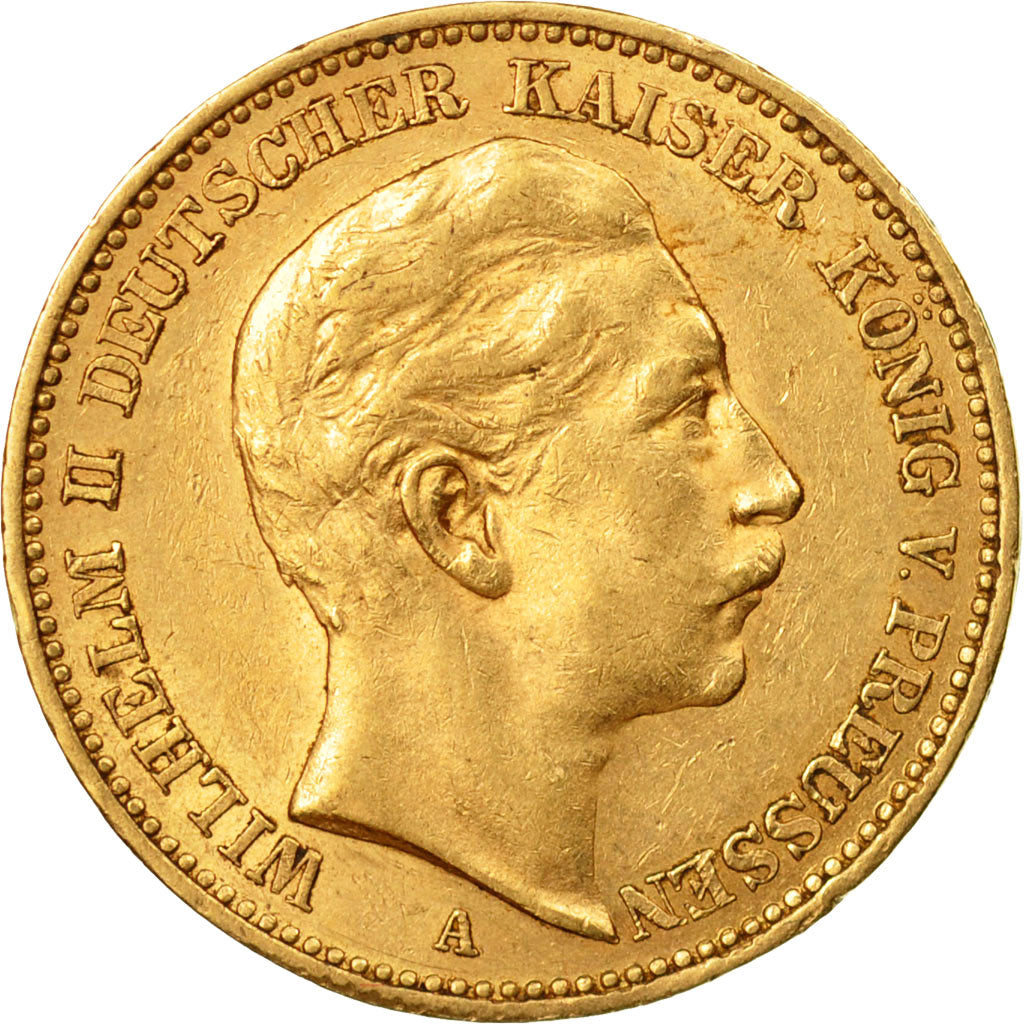 Moneda, Estados alemanes, PRUSSIA, Wilhelm II, 20 Mark, 1904, Berlin, EBC, Oro