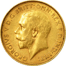 Moneta, Sudafrica, George V, 1/2 Sovereign, 1925, Pretoria, BB, Oro, KM:20