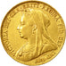 Coin, Australia, Victoria, Sovereign, 1899, Perth, EF(40-45), Gold, KM:13