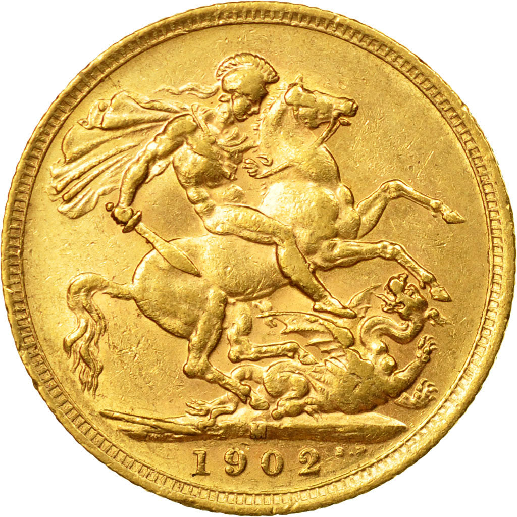 Coin, Australia, Edward VII, Sovereign, 1902, Melbourne, AU(50-53), Gold, KM:15