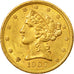 Coin, United States, 5 Dollars Coronet Head, 1902, Philadelphia, MS(60-62), Gold