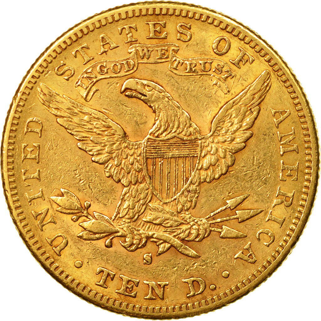 Coin, United States, 10 Dollars Coronet Head, 1886 S, San Francisco, KM 102