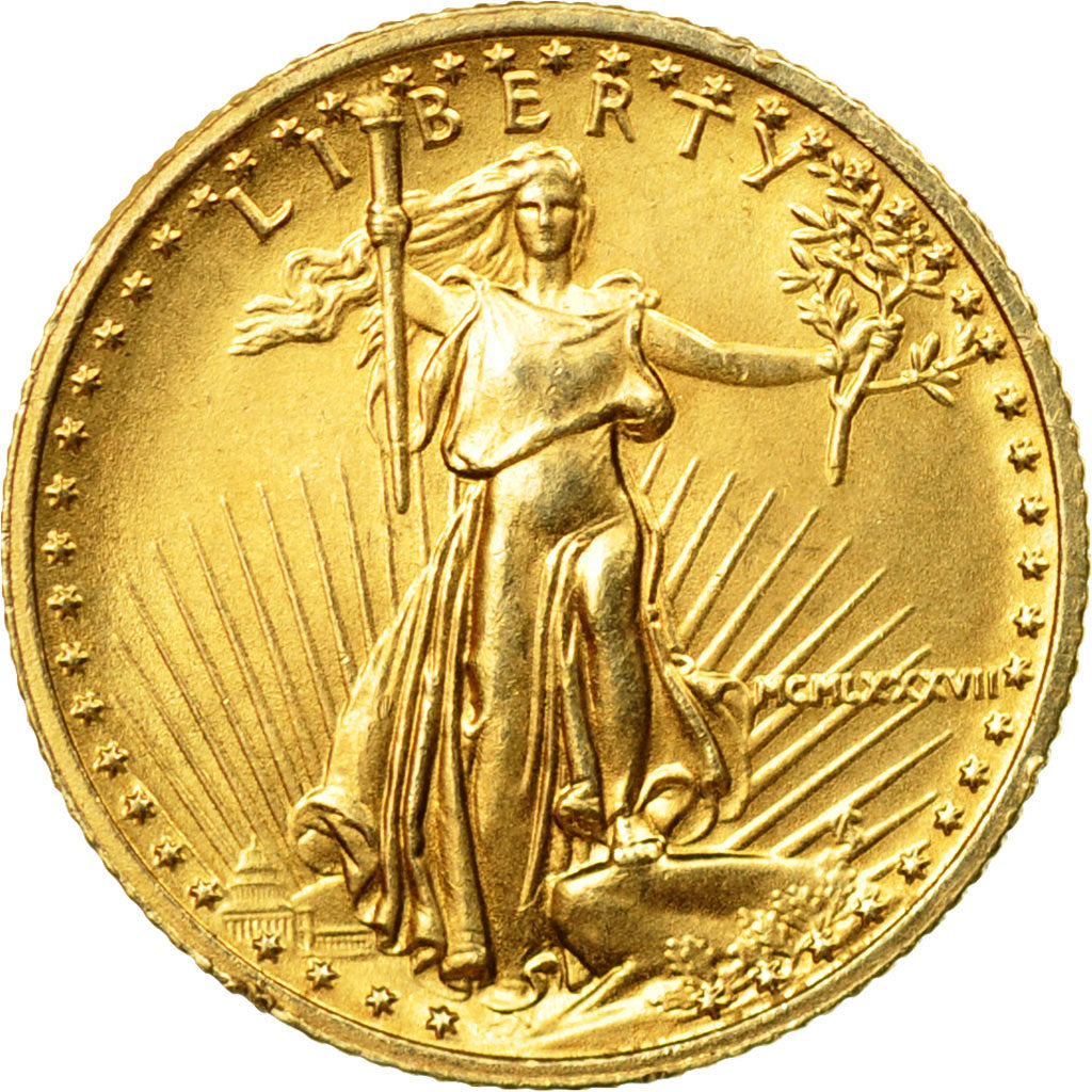 Moneta, Stati Uniti, $5, 1987, U.S. Mint, Philadelphia, SPL, Oro, KM:216