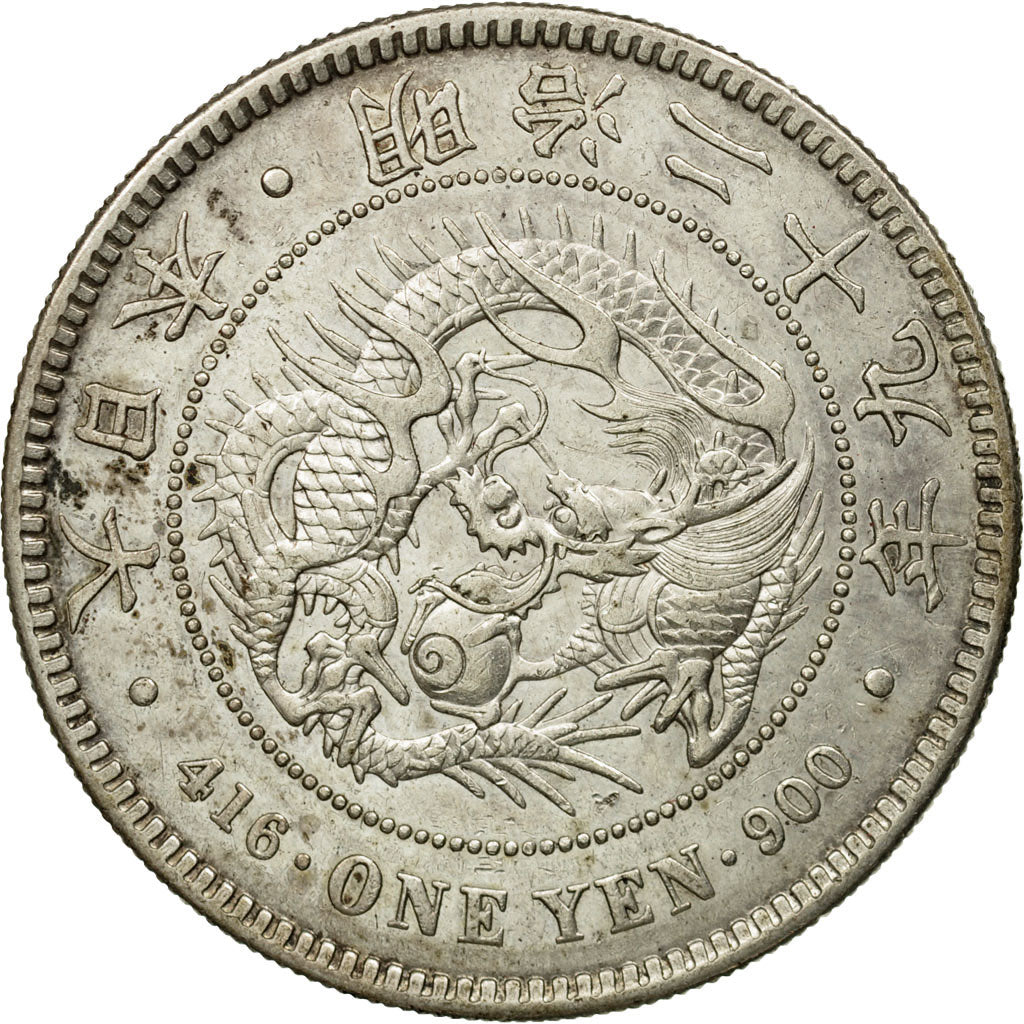Coin, Japan, Mutsuhito, Yen, 1906, AU(50-53), Silver, KM:A25.3