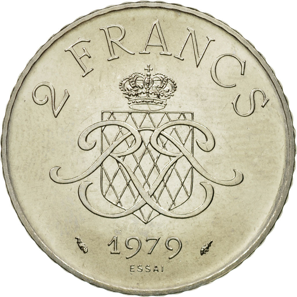 Münze, Monaco, Rainier III, 2 Francs, 1979, Paris, ESSAI, STGL, Nickel, KM:E71