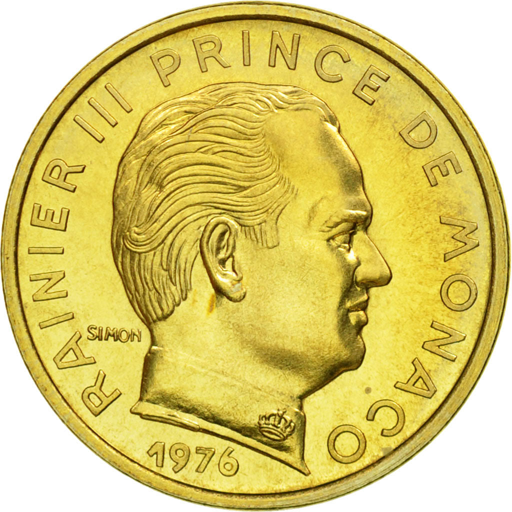 Coin, Monaco, Rainier III, 5 Centimes, 1976, Paris, ESSAI, MS(65-70)