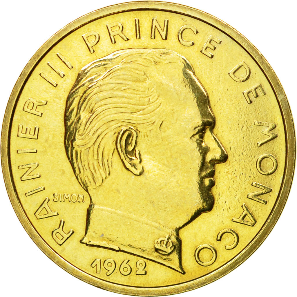 Coin, Monaco, Rainier III, 10 Centimes, 1962, Paris, ESSAI, MS(63)