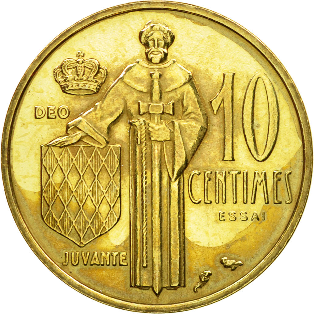 Coin, Monaco, Rainier III, 10 Centimes, 1962, Paris, ESSAI, MS(63)