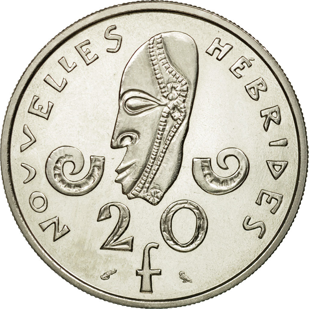 Coin, New Hebrides, 20 Francs, 1967, Paris, ESSAI, MS(65-70), Nickel, KM:E3
