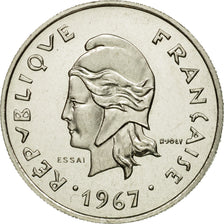 Coin, New Hebrides, 10 Francs, 1967, Paris, ESSAI, MS(65-70), Nickel, KM:E2