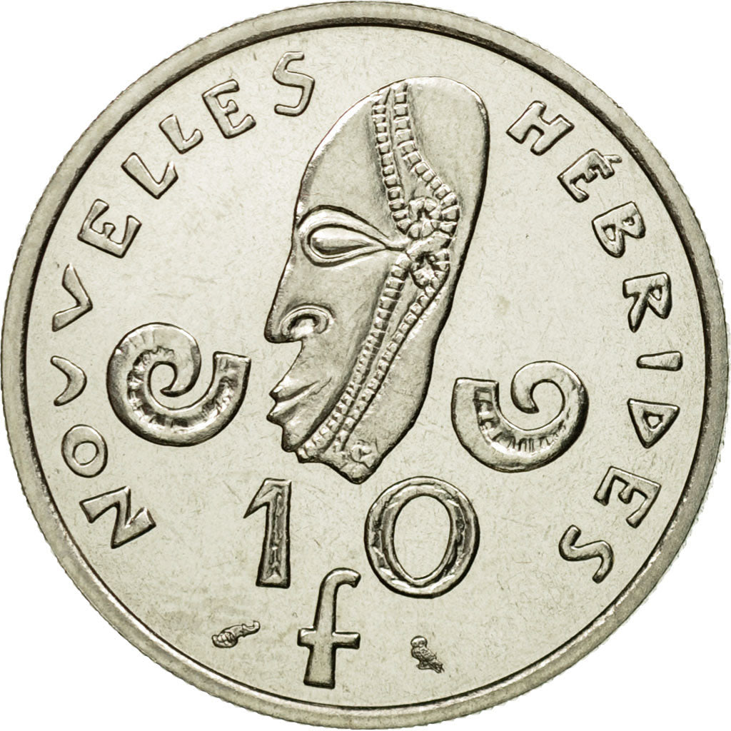 Coin, New Hebrides, 10 Francs, 1967, Paris, ESSAI, MS(65-70), Nickel, KM:E2