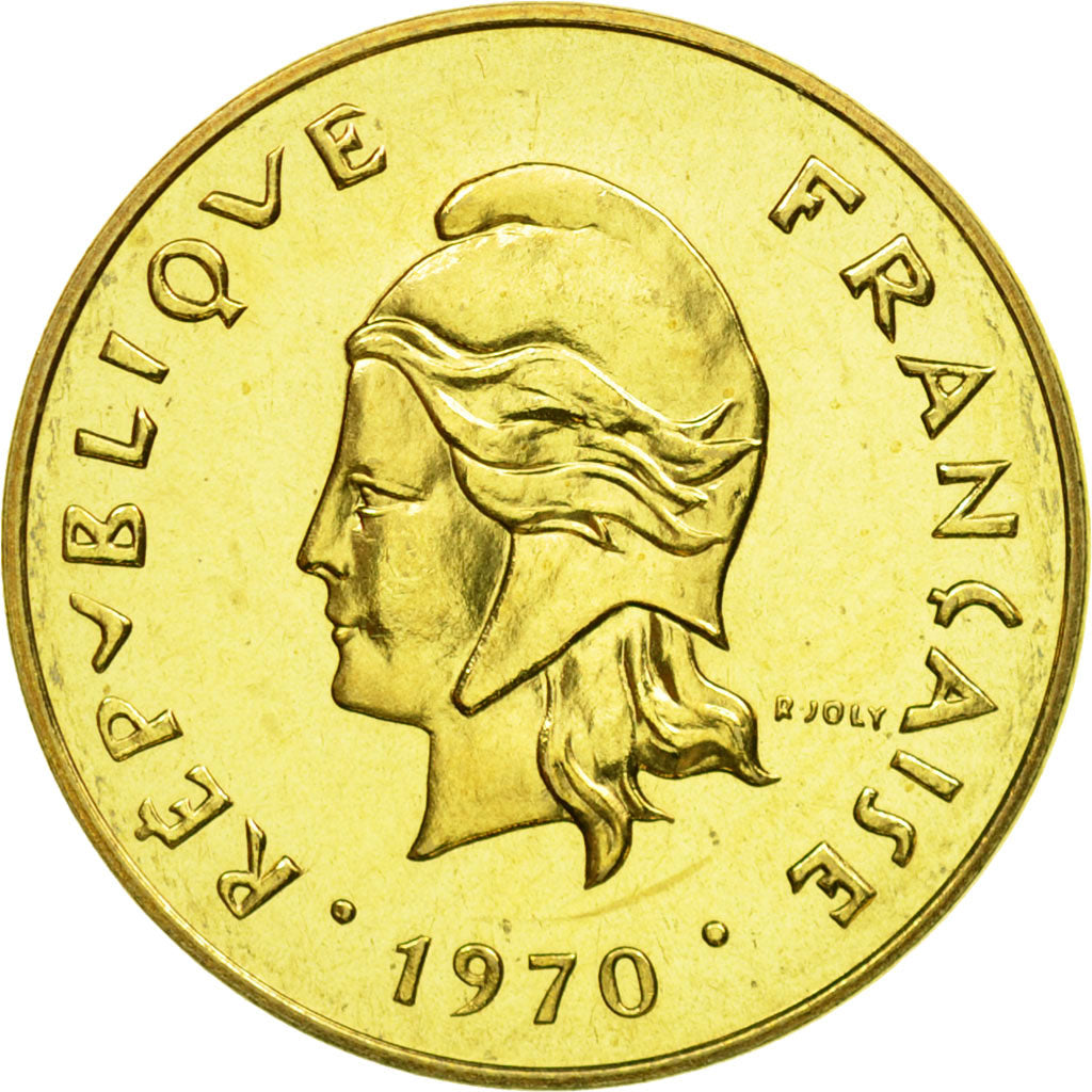 Coin, New Hebrides, 5 Francs, 1970, Paris, ESSAI, MS(65-70)