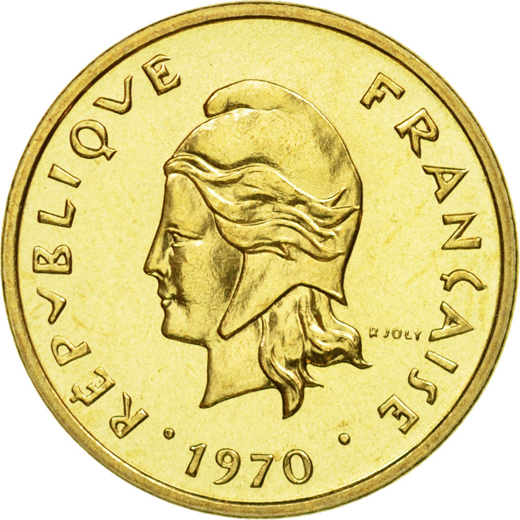 Coin, New Hebrides, 2 Francs, 1970, Paris, ESSAI, MS(65-70)