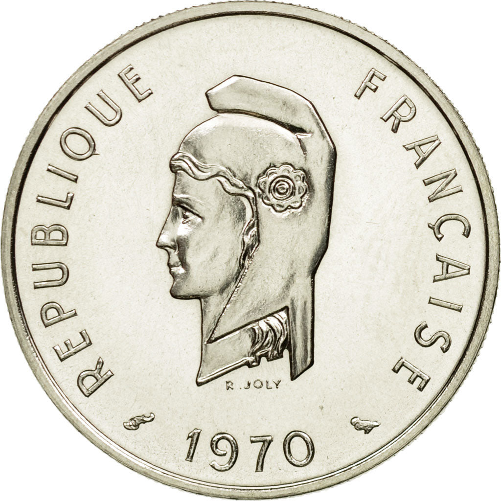 Coin, FRENCH AFARS & ISSAS, 50 Francs, 1970, Paris, ESSAI, MS(65-70)