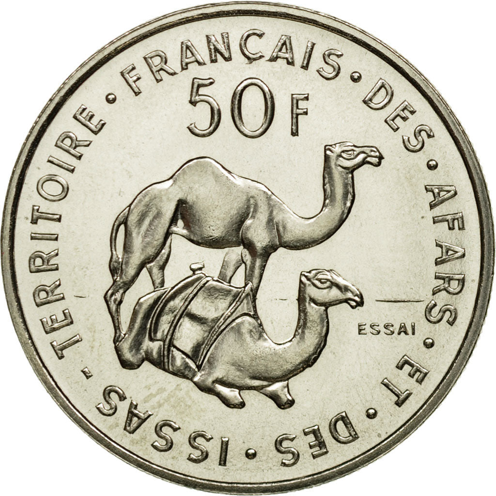 Coin, FRENCH AFARS & ISSAS, 50 Francs, 1970, Paris, ESSAI, MS(65-70)
