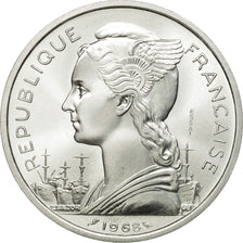 Coin, FRENCH AFARS & ISSAS, 5 Francs, 1968, Paris, ESSAI, MS(65-70), Aluminium