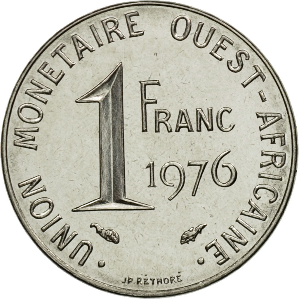 Coin, West African States, Franc, 1976, Paris, ESSAI, MS(65-70), Steel, KM:E8