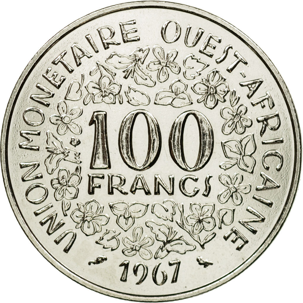 Coin, West African States, 100 Francs, 1967, Paris, ESSAI, MS(64), Nickel, KM:E4