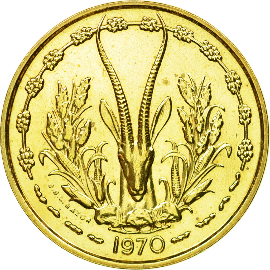 Moneta, Stati dell'Africa occidentale, 25 Francs, 1970, Paris, ESSAI, SPL+