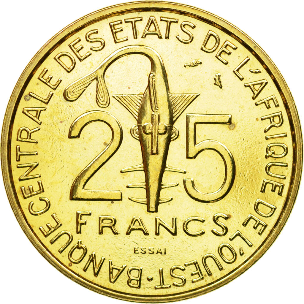 Moneta, Stati dell'Africa occidentale, 25 Francs, 1970, Paris, ESSAI, SPL+